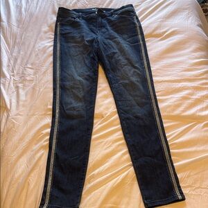 Soho Navy Jeans with Metallic Trim